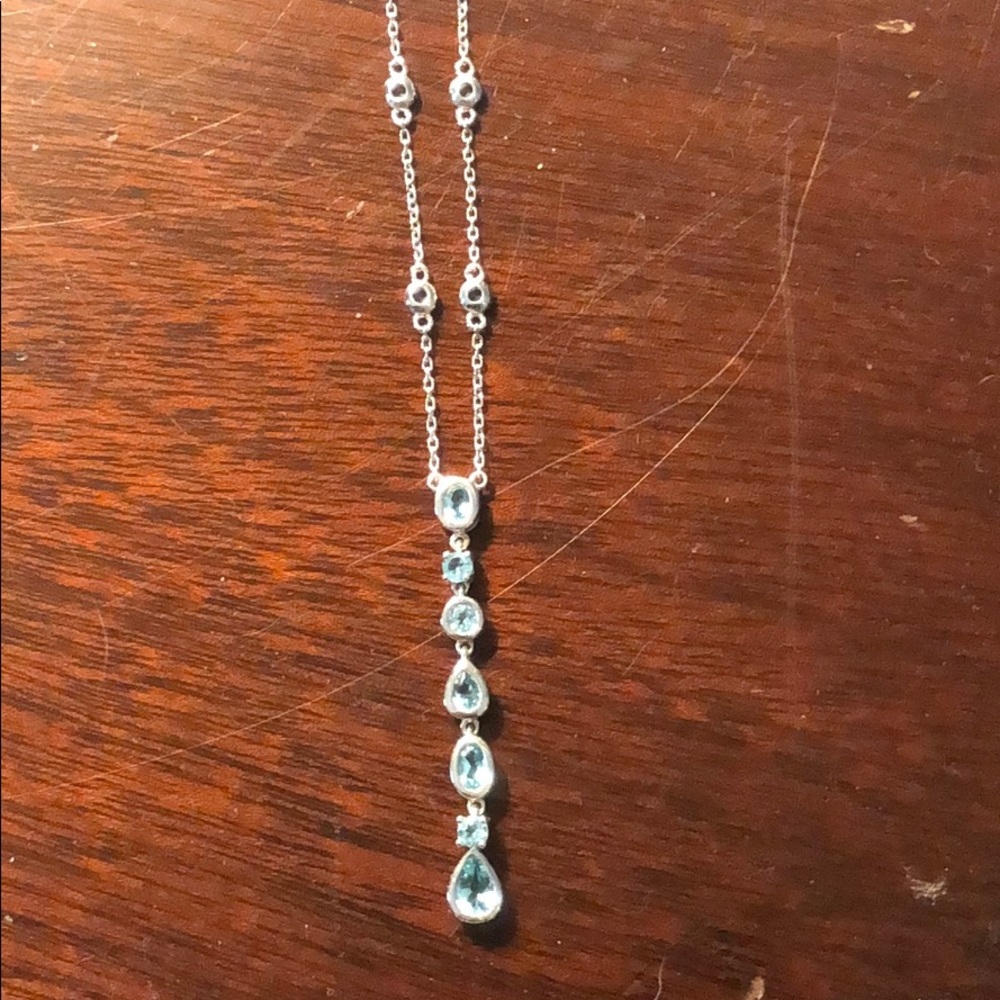 Light blue topaz necklace